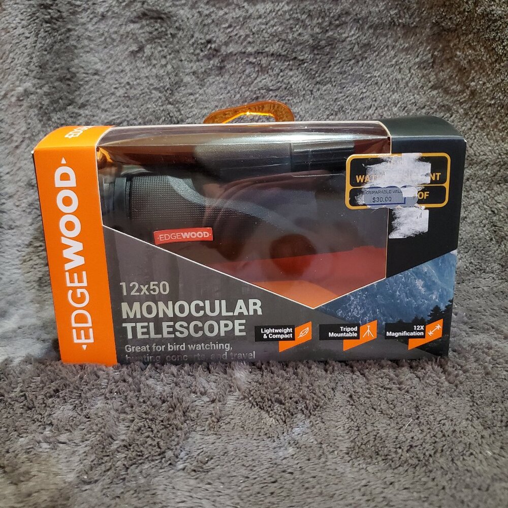 EDGEWOOD Handheld Monocular Telescope 12x50 Sports/Bird Watching